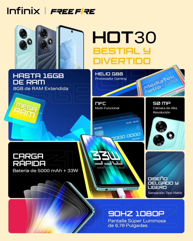 Infinix lanza en Colombia el nuevo HOT30, este es su precio y características