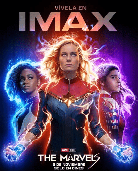 Póster de THE MARVELS en IMAX